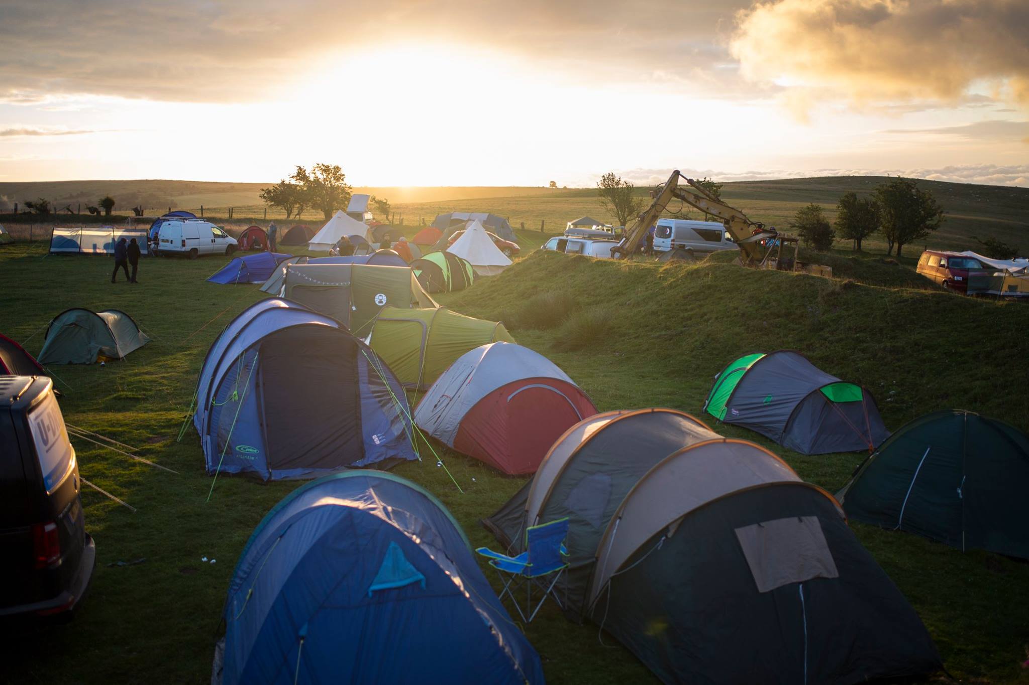 Tents at sunrise
